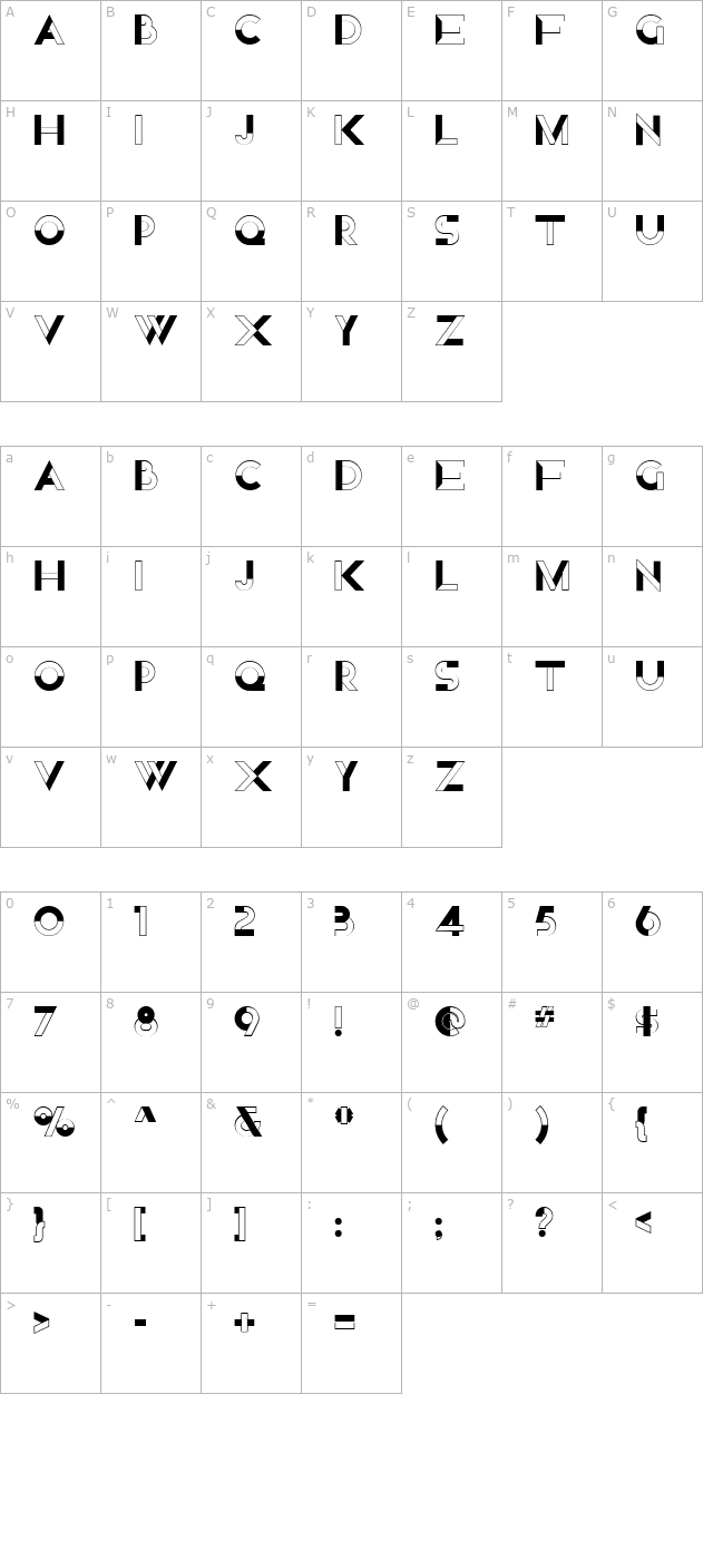 Nord Express NF character map