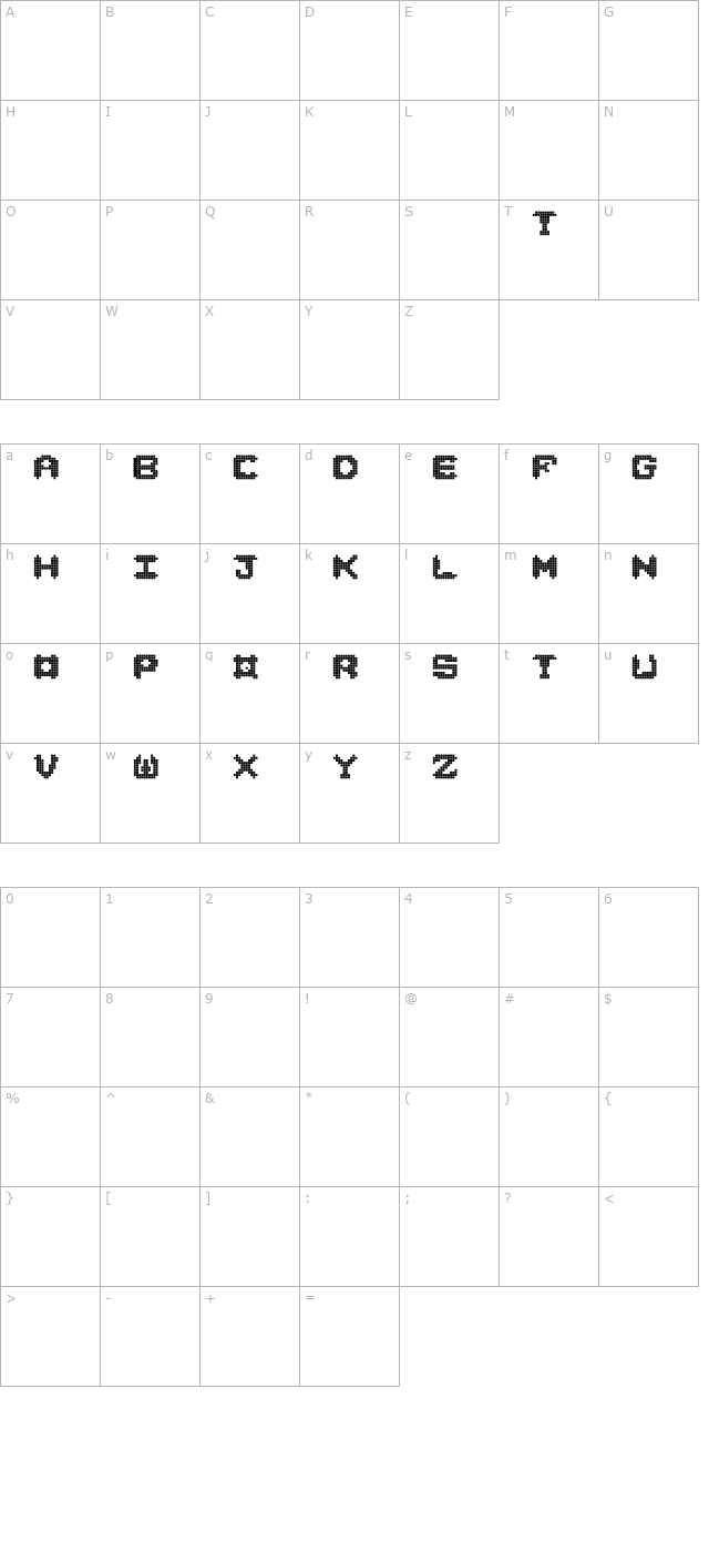 Nori character map