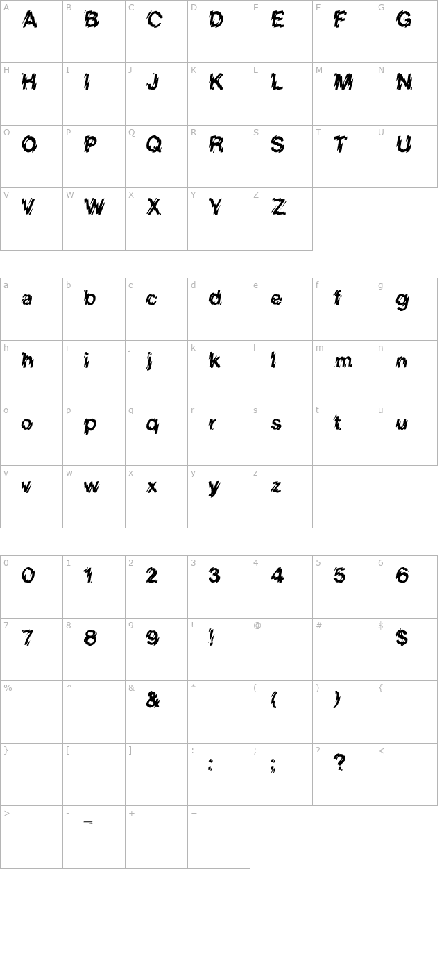 NorthWestSide character map