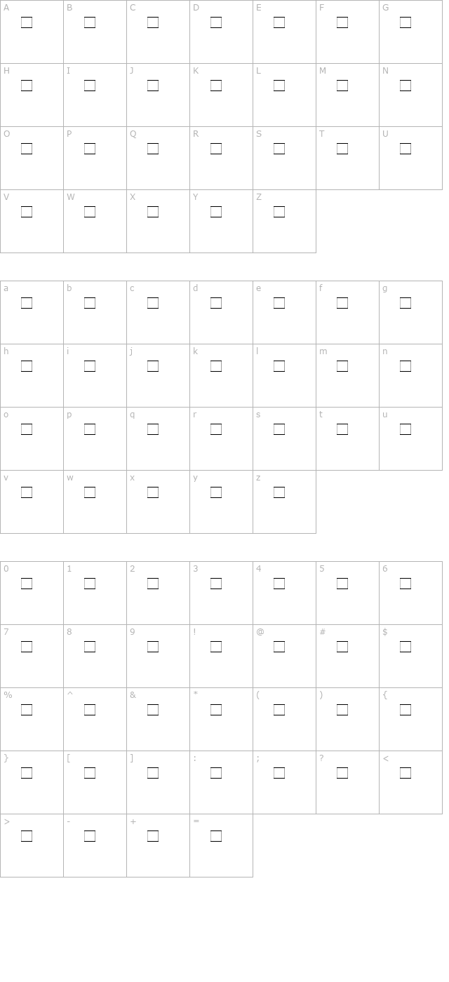 NRB Thai character map