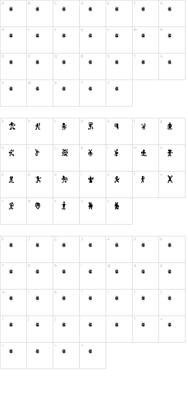 number-one character map