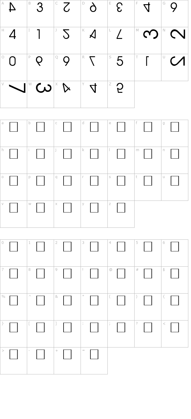 NumerO character map