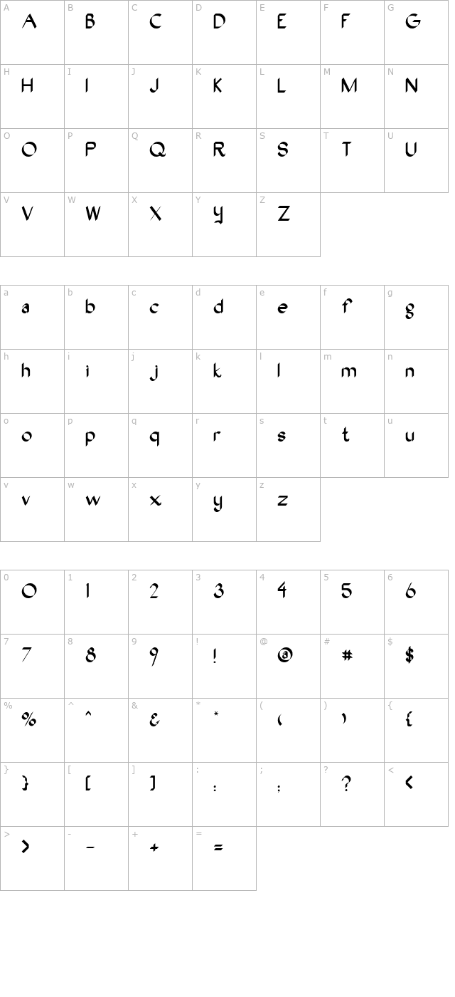 oakwood character map