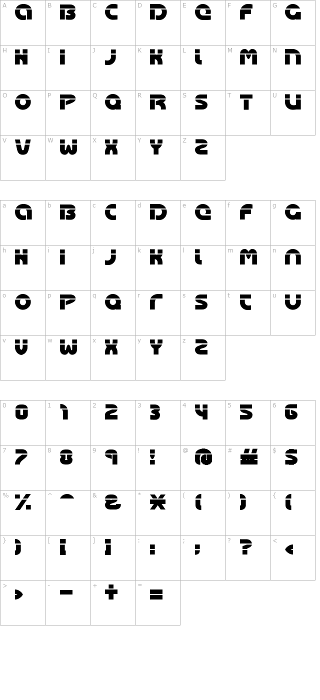 oasis character map