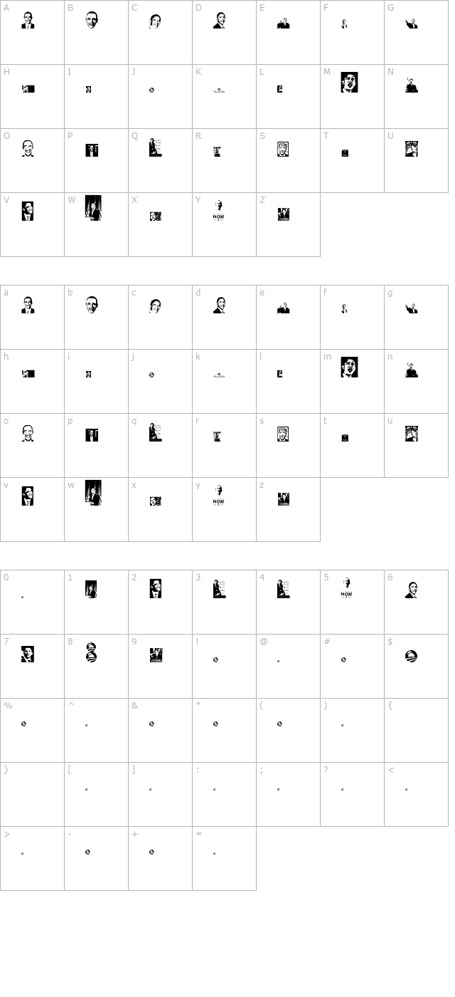 Obama character map