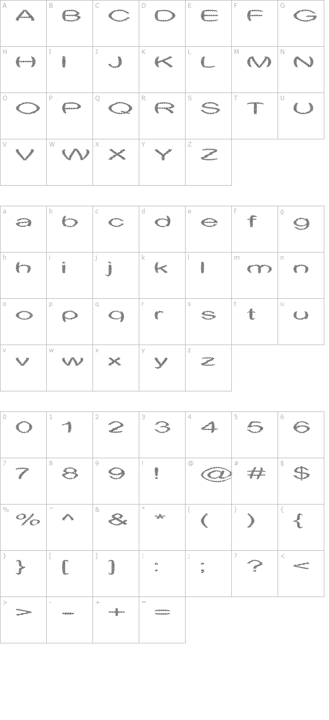 obtuse-one character map