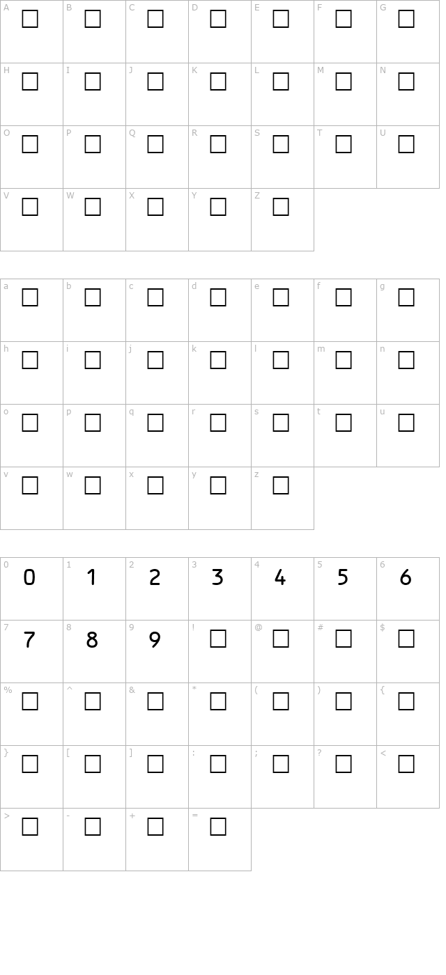 ocr-b-digits character map