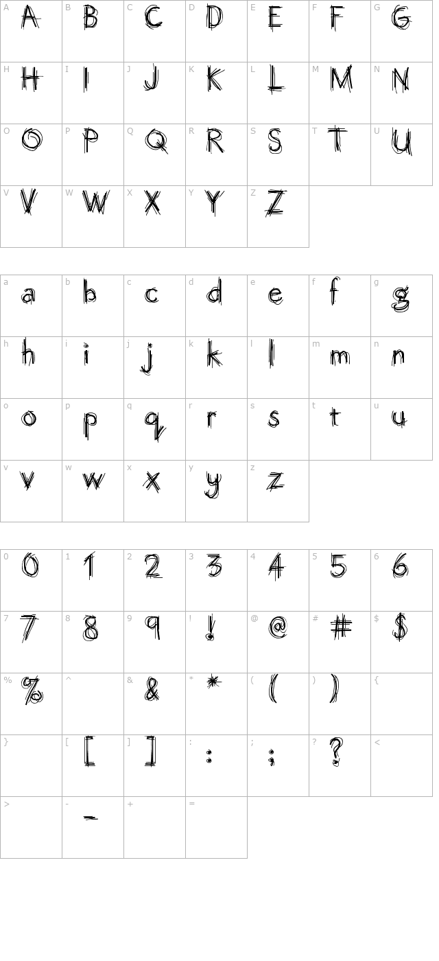 octember-script character map