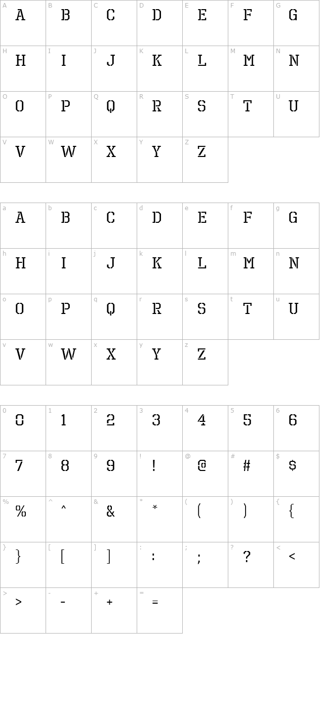 Octin Prison Free character map