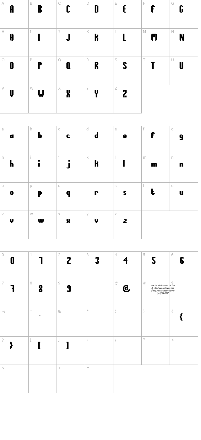 octogone-tryout character map