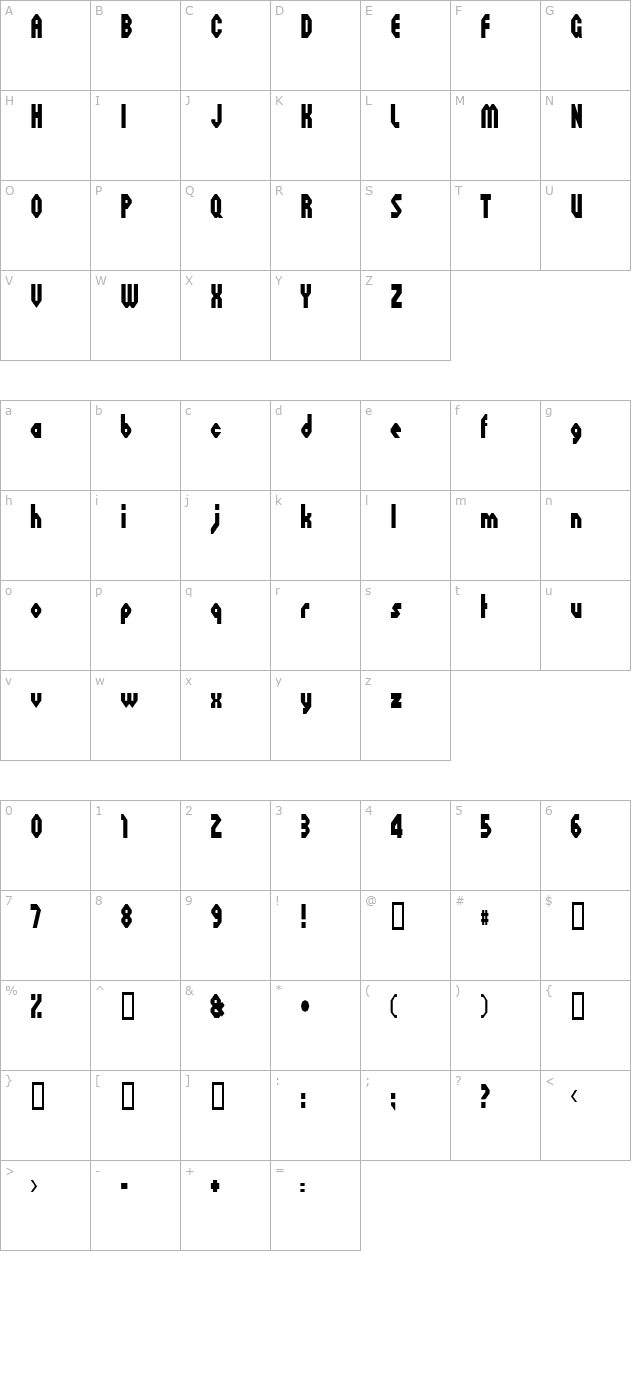 Octoville character map