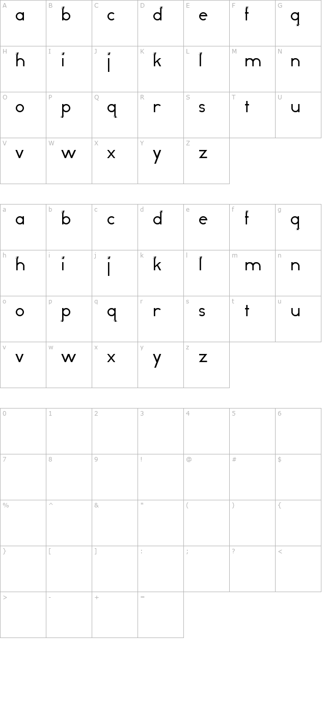 odd-dog-regular character map