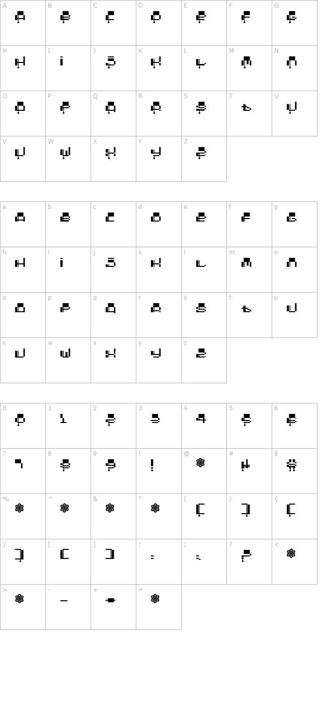 Oddessey 2000 character map