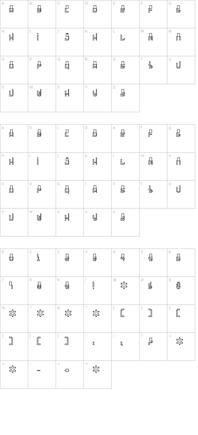 oddessey-3000 character map