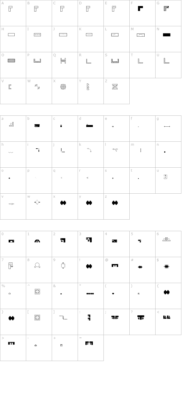 Office Planning character map