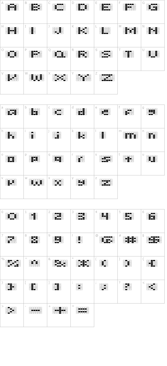 Offon character map