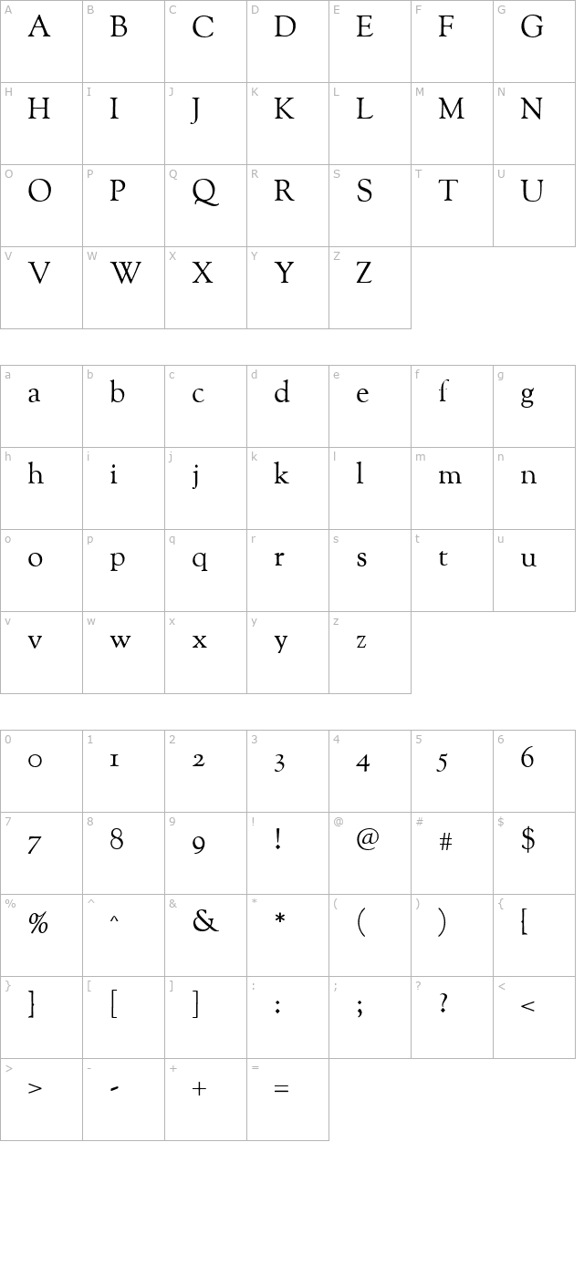 ofl-sorts-mill-goudy-tt character map