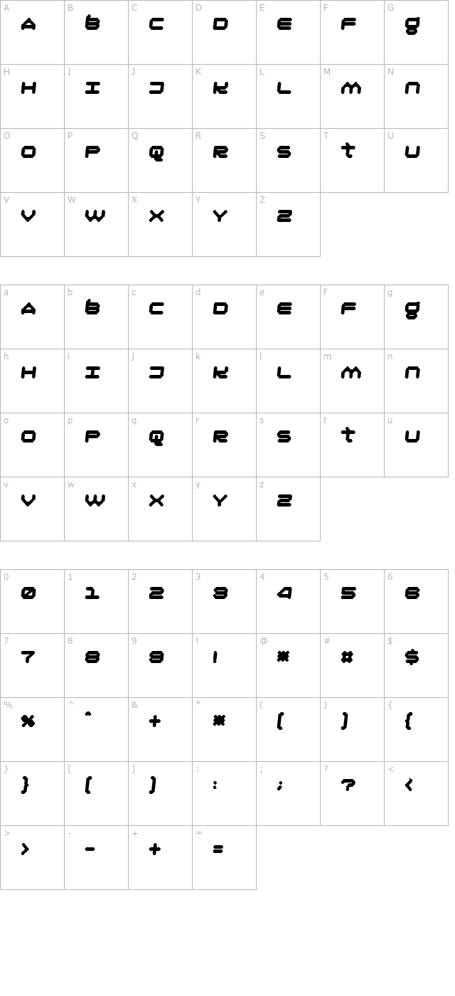 Oliray41 Italica character map