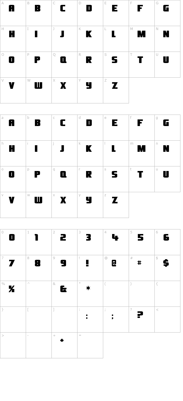 olivers-barney character map