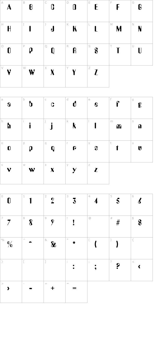 OliviaBecker character map