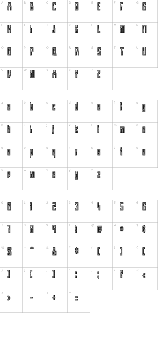 Omegamax character map