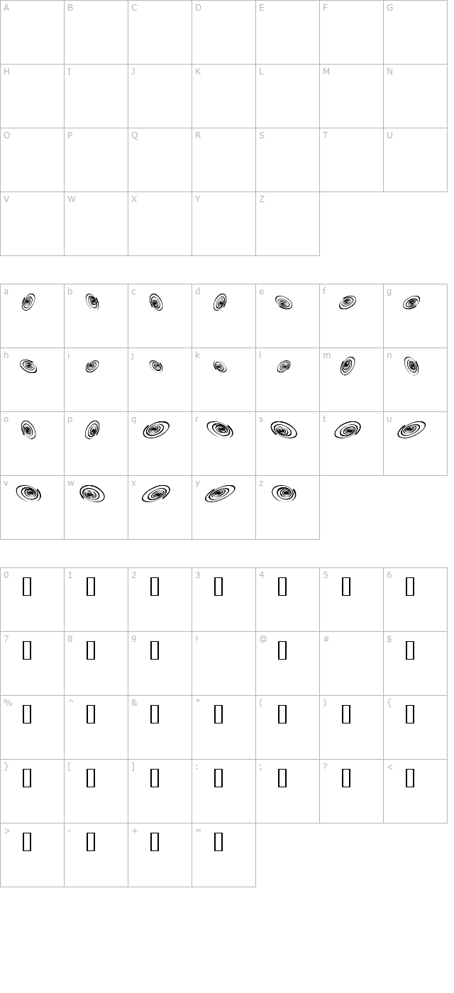 OMEGASwirls character map