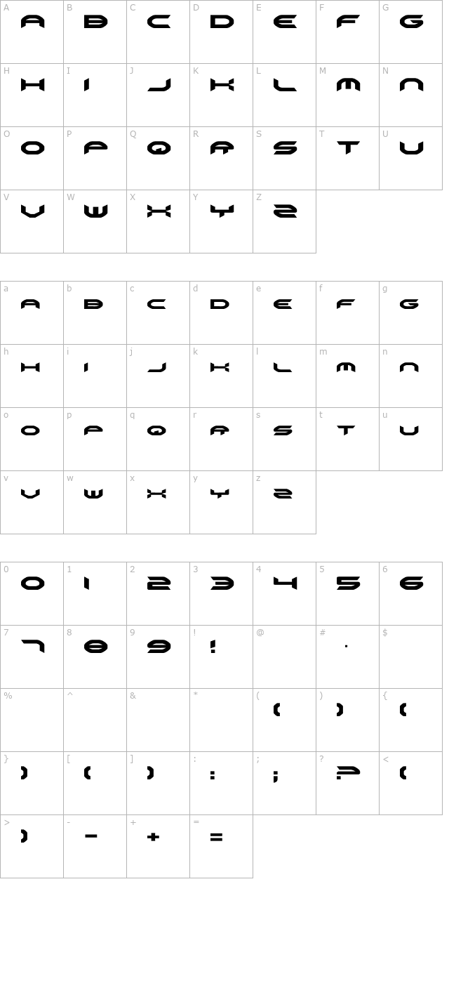 Omni Girl character map