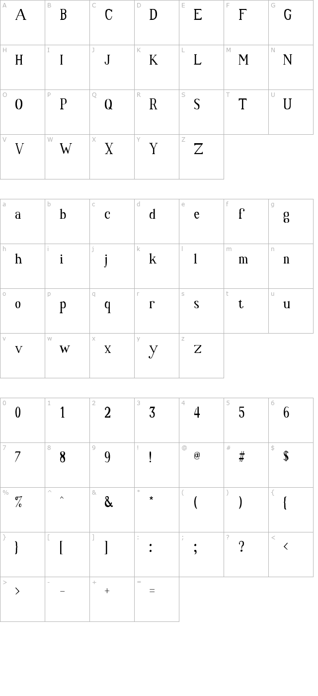 one-forty-seven character map