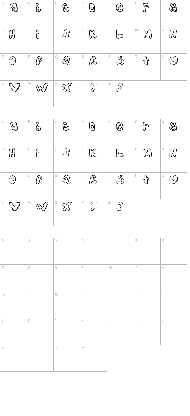 one-lousy-bottom character map