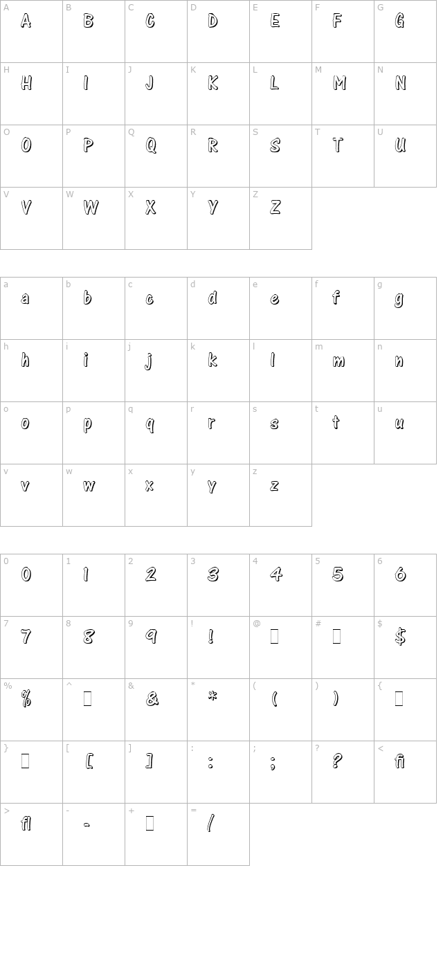 one-stroke-script-shaded-let-plain10 character map