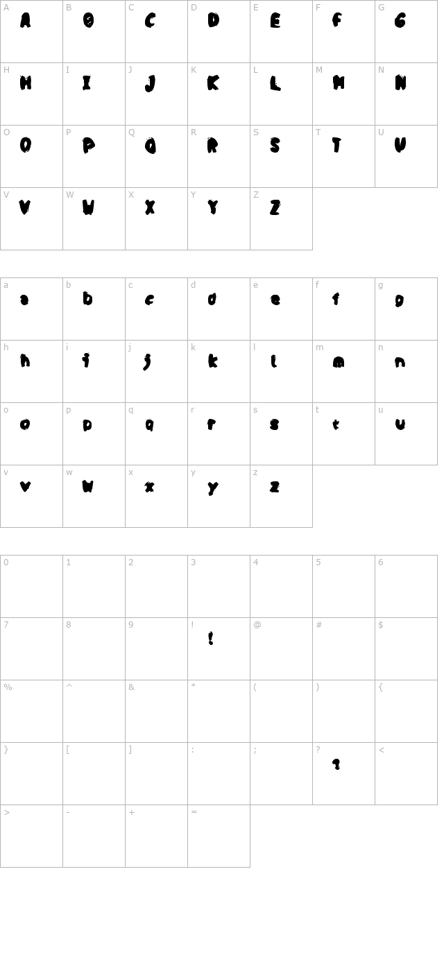 Opa Puk character map