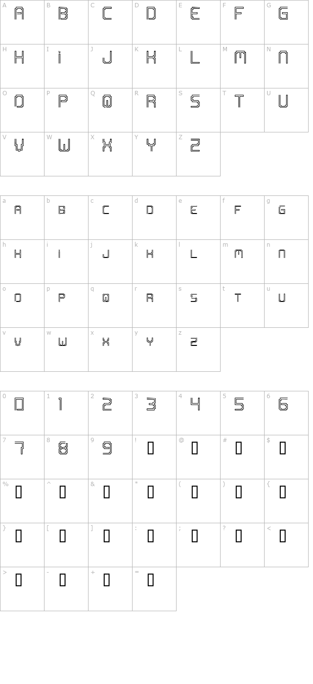 OpenMind character map