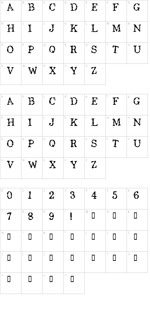 Opium character map