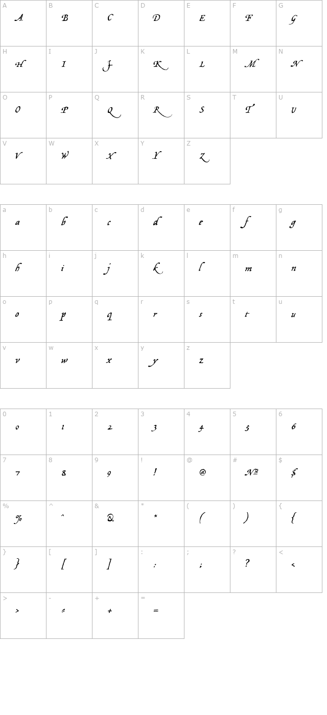 opsmarckt-basic character map