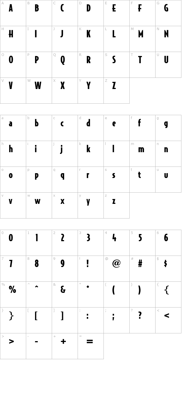 optijake-black character map