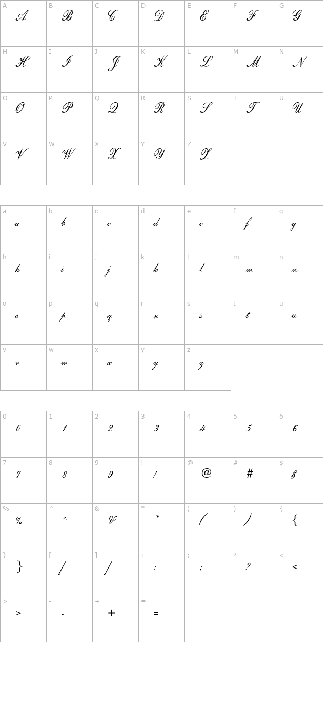 optioriginal-script character map