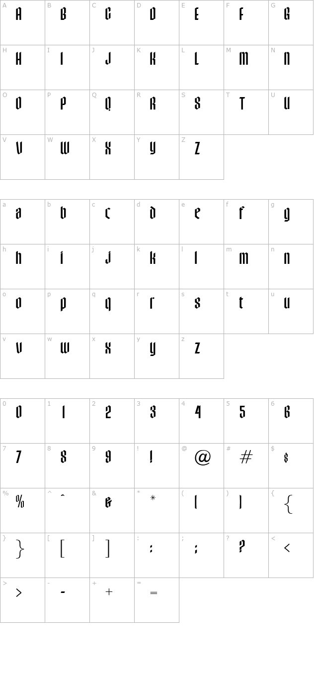 optiwycombefive character map