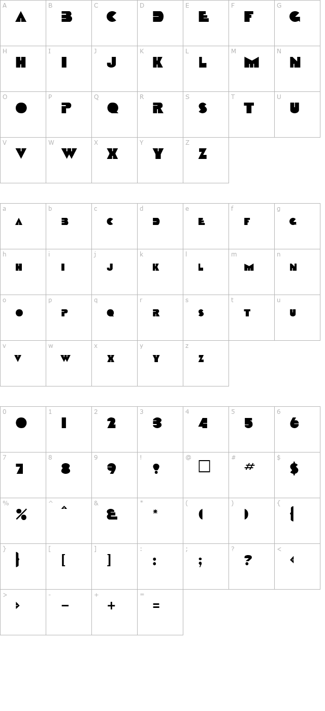 orange-clock character map