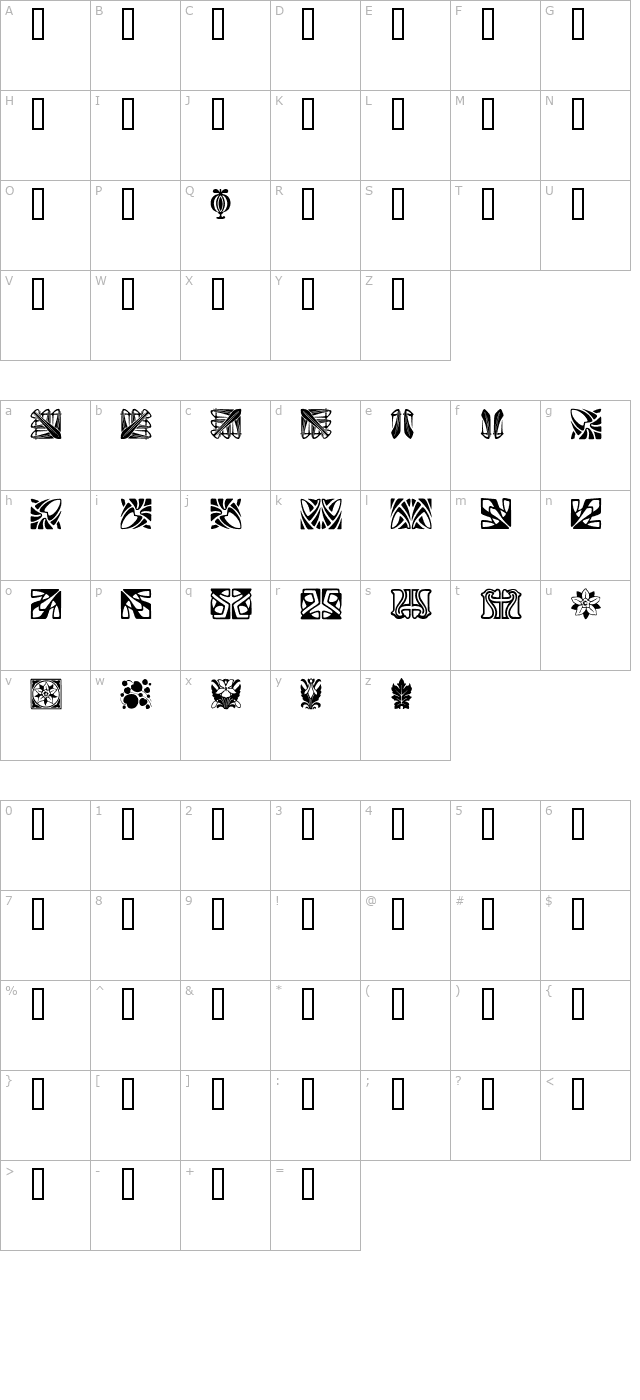 ornamenter-6 character map