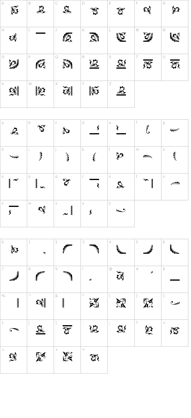 OrnamentsTwoSSi character map