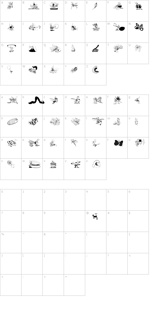 ourlittledarlings-one character map