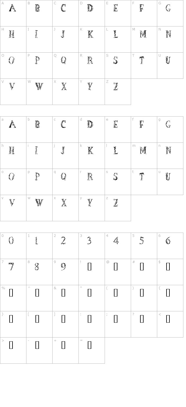 outofafrica character map