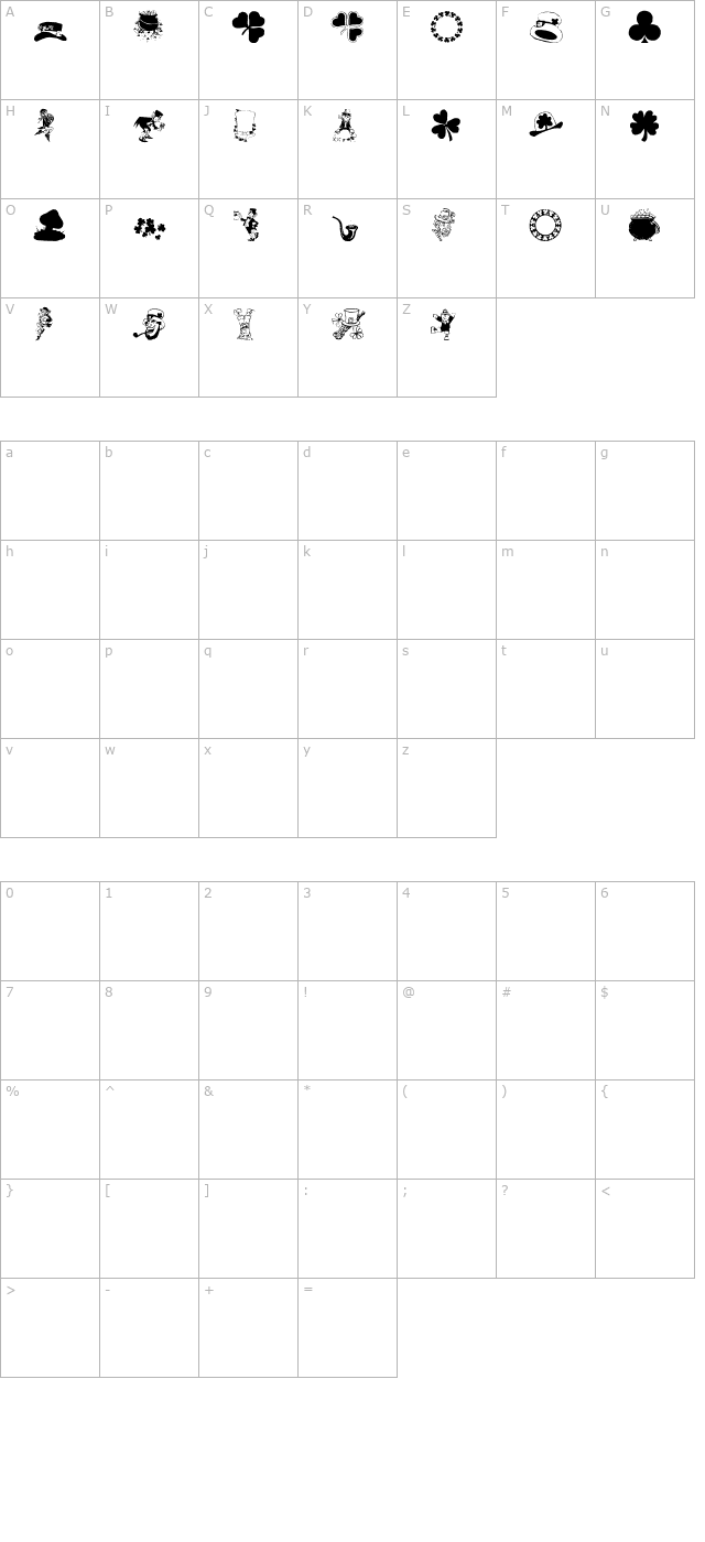 paddy1 character map