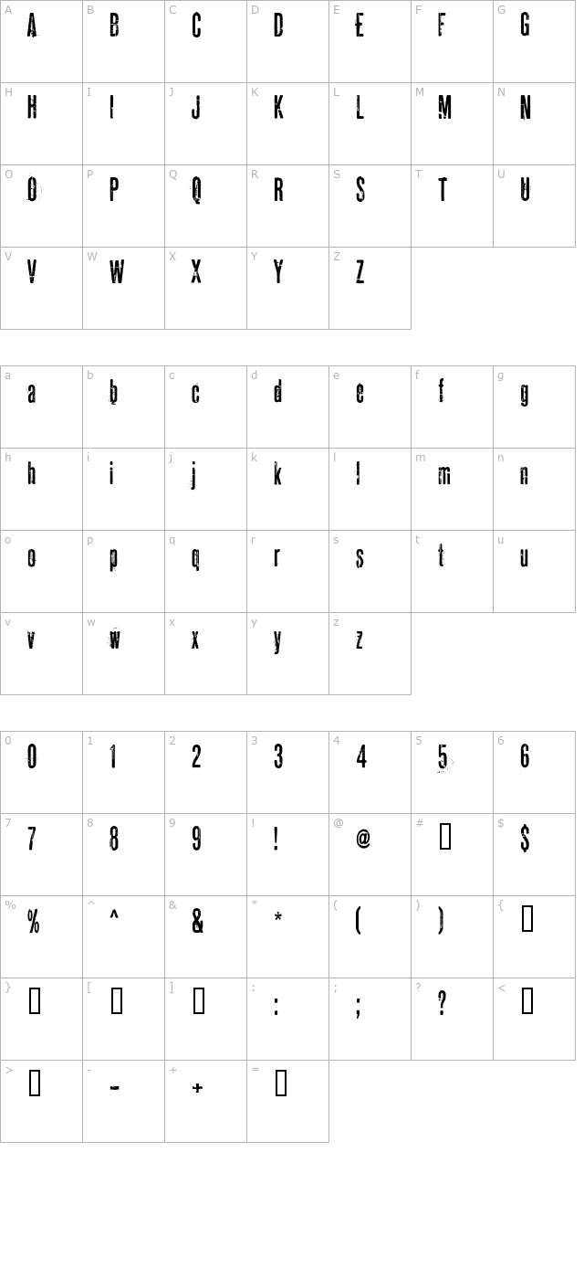 Pahuenga Cass character map