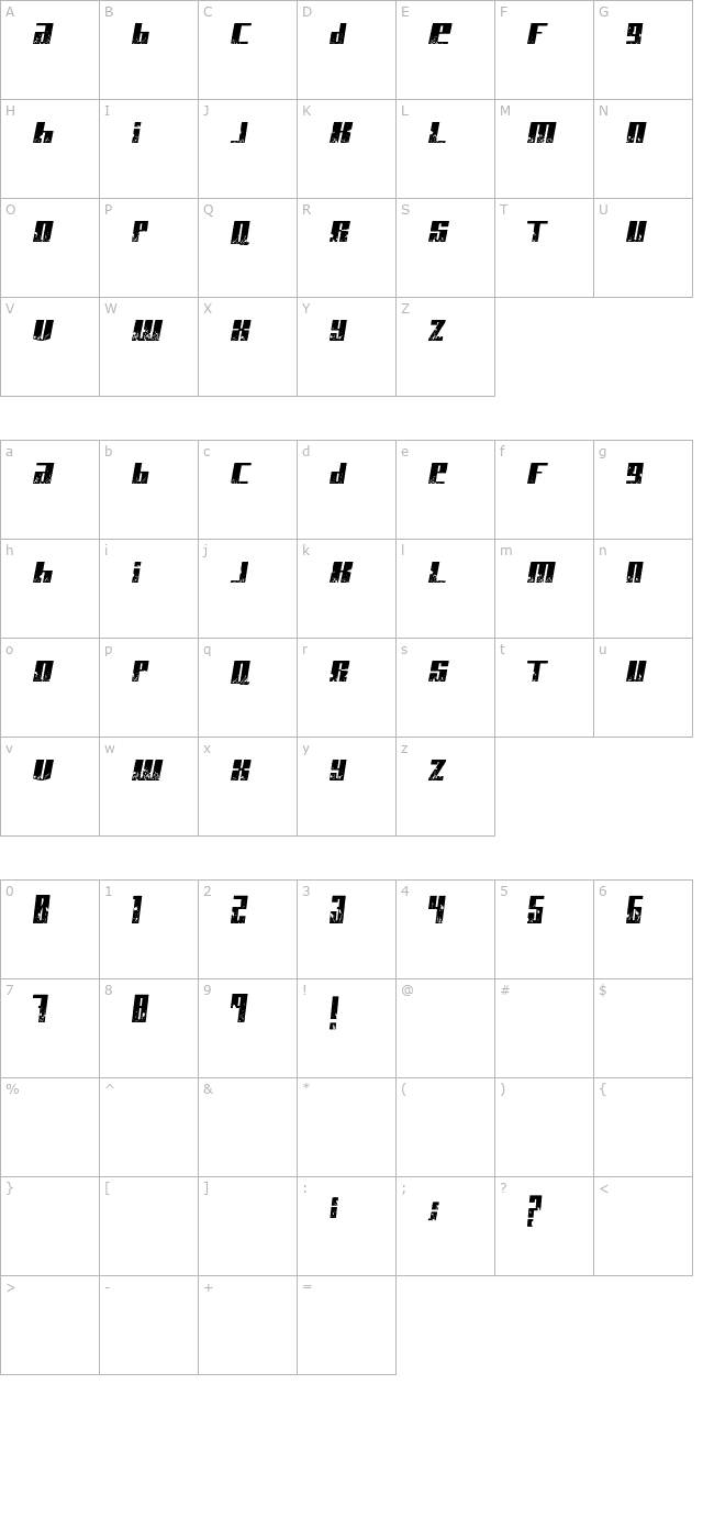 Paint It Black character map