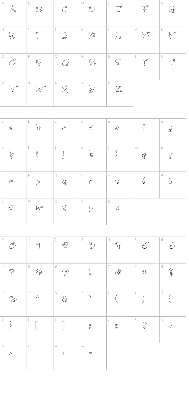 Paisley ICG 01 character map