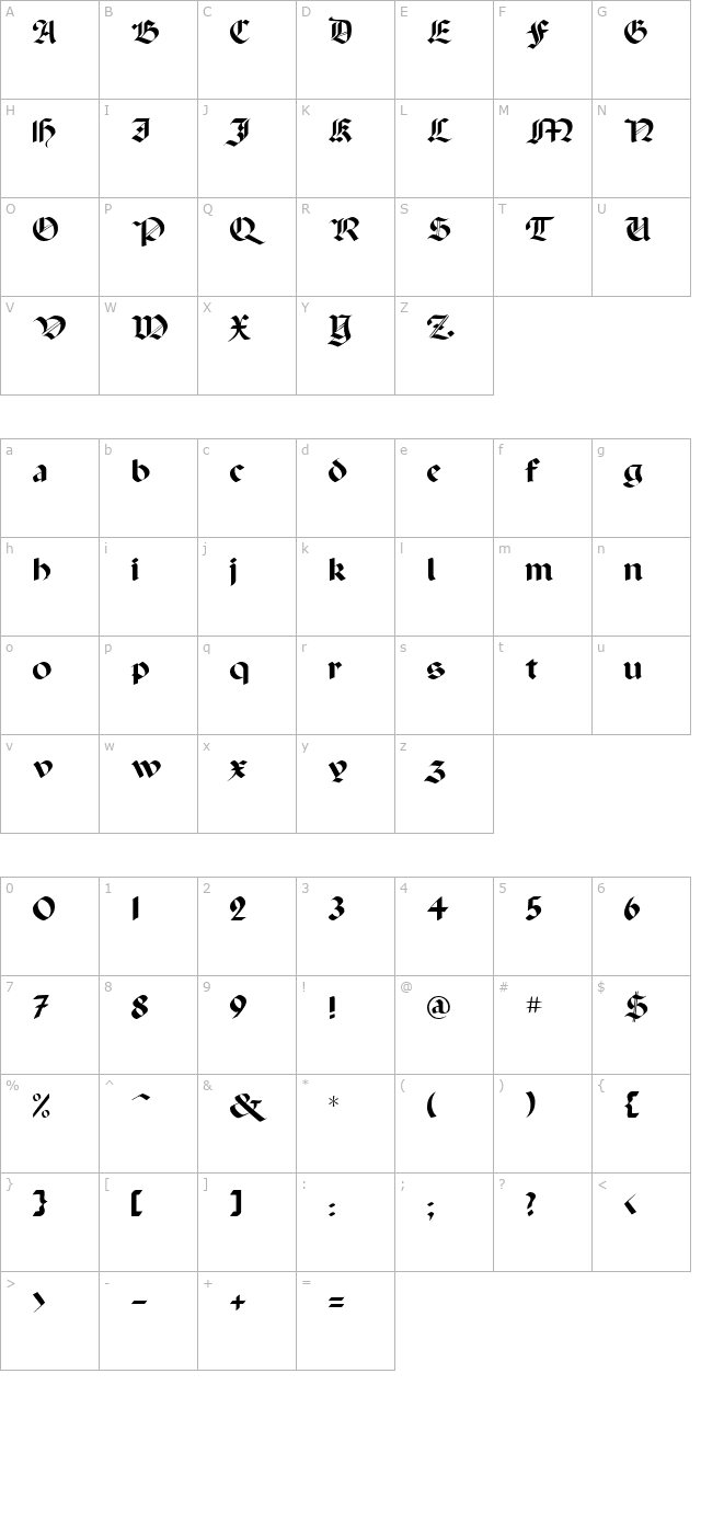 PaladinPCRus Medium character map