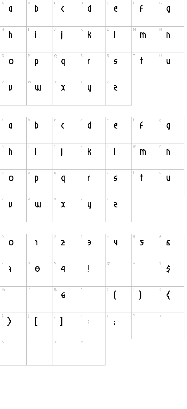 palomino character map