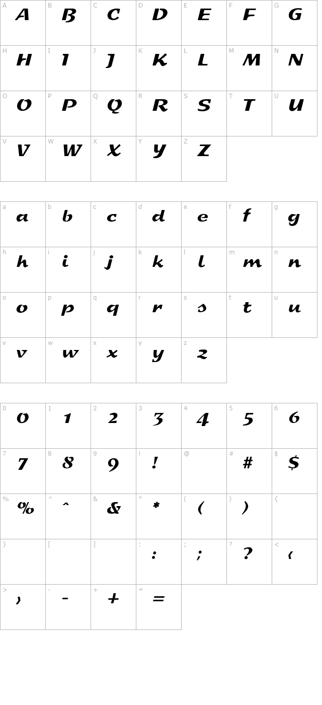 PamelaBecker character map