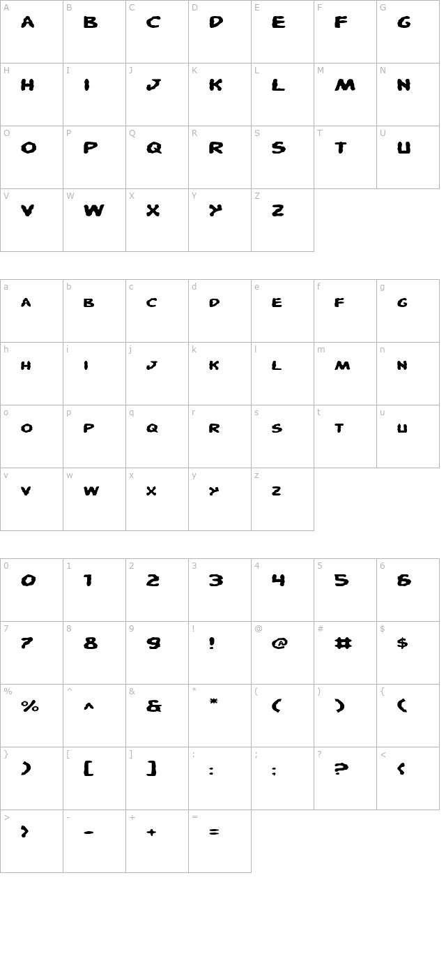 pandemonious-puffery-expanded character map